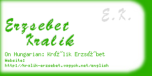 erzsebet kralik business card